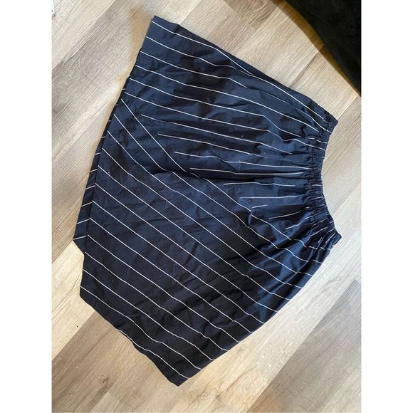 Vince Striped Asymmetric Rope-Tie Skirt- Black White Stripe, Sz Medium, MP $265 - Picture 2 of 14